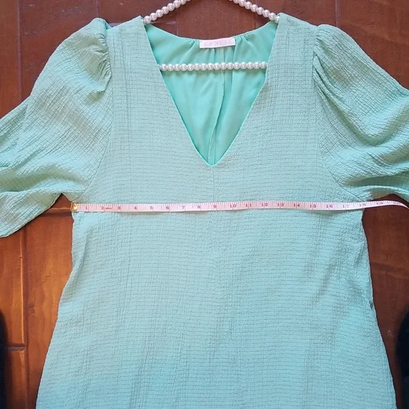 Karlie Mint Green Short Sleeve Signature Maxi Dress Size Medium - Picture 7 of 11